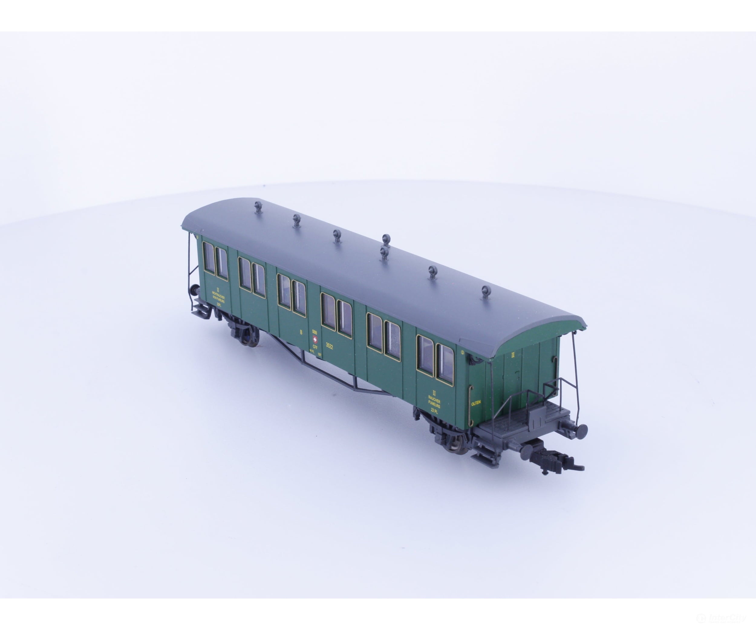 Liliput L334481 HO SBB-CFF-FFS Oldtimerwagen 2nd Class Passenger Coach Type B #2 3522 - European Passenger Cars