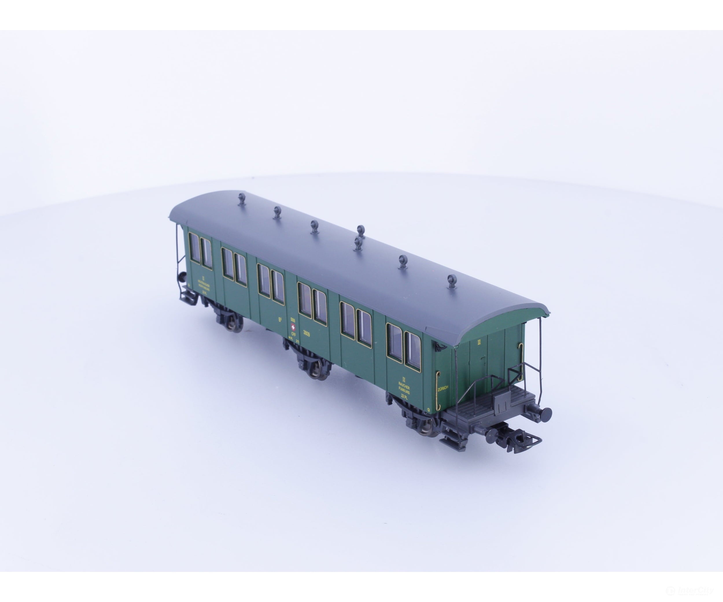Liliput L334485 HO SBB-CFF-FFS Oldtimerwagen 2nd Class Passenger Coach Type B #2 3809 - European Passenger Cars