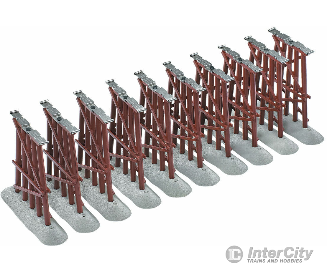 Lionel Trains O 612038 Fastrack Elevated Trestle -- 10 Pieces All 5-1/2 14Cm Tall Tunnels & Bridges