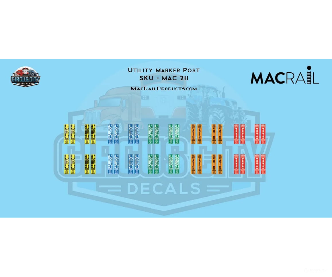 Macrail Mac-211 Utility Maker Posts (12 Pack) Detailing Parts