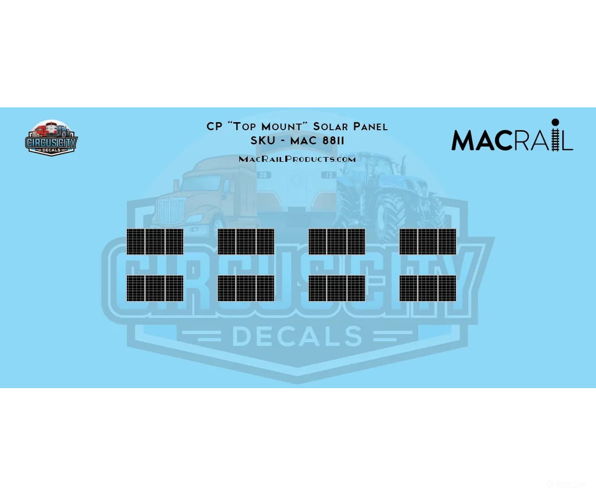 Macrail Mac-8811 Solar Panels - Cp ’Top’ Mount (4 Pack) Detailing Parts