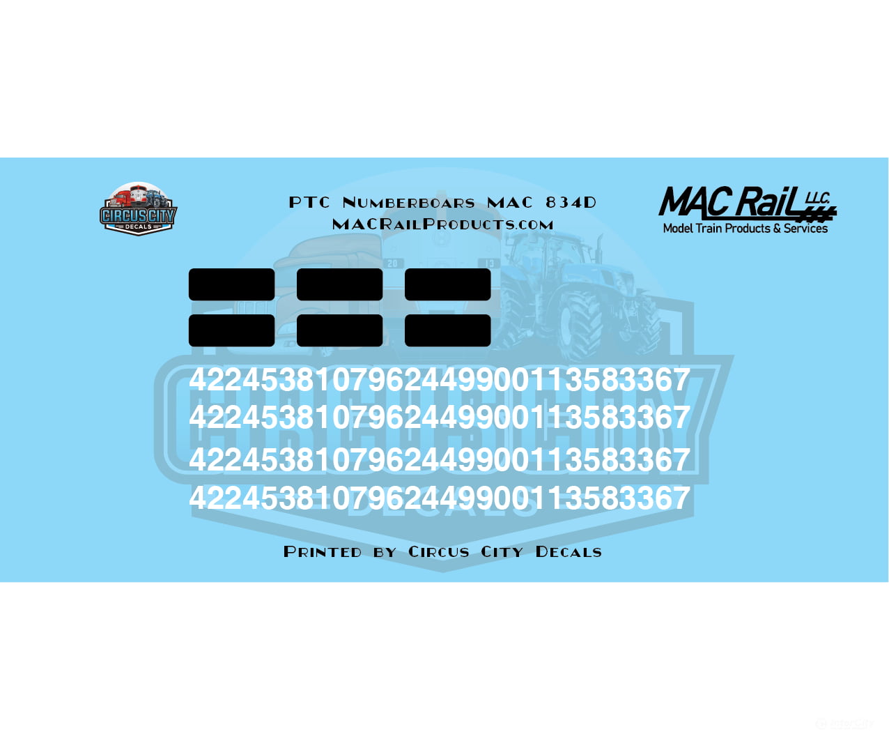 Mac Rail Mac-834 Ho Ptc Numberboard (2 Pack) Detailing Parts