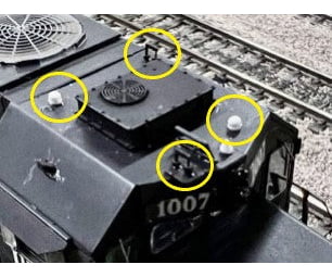 Mac Rail Mac-873 Ho Cn Ptc Antennas ’Bits N Bobs’ (2 Pair) Detailing Parts