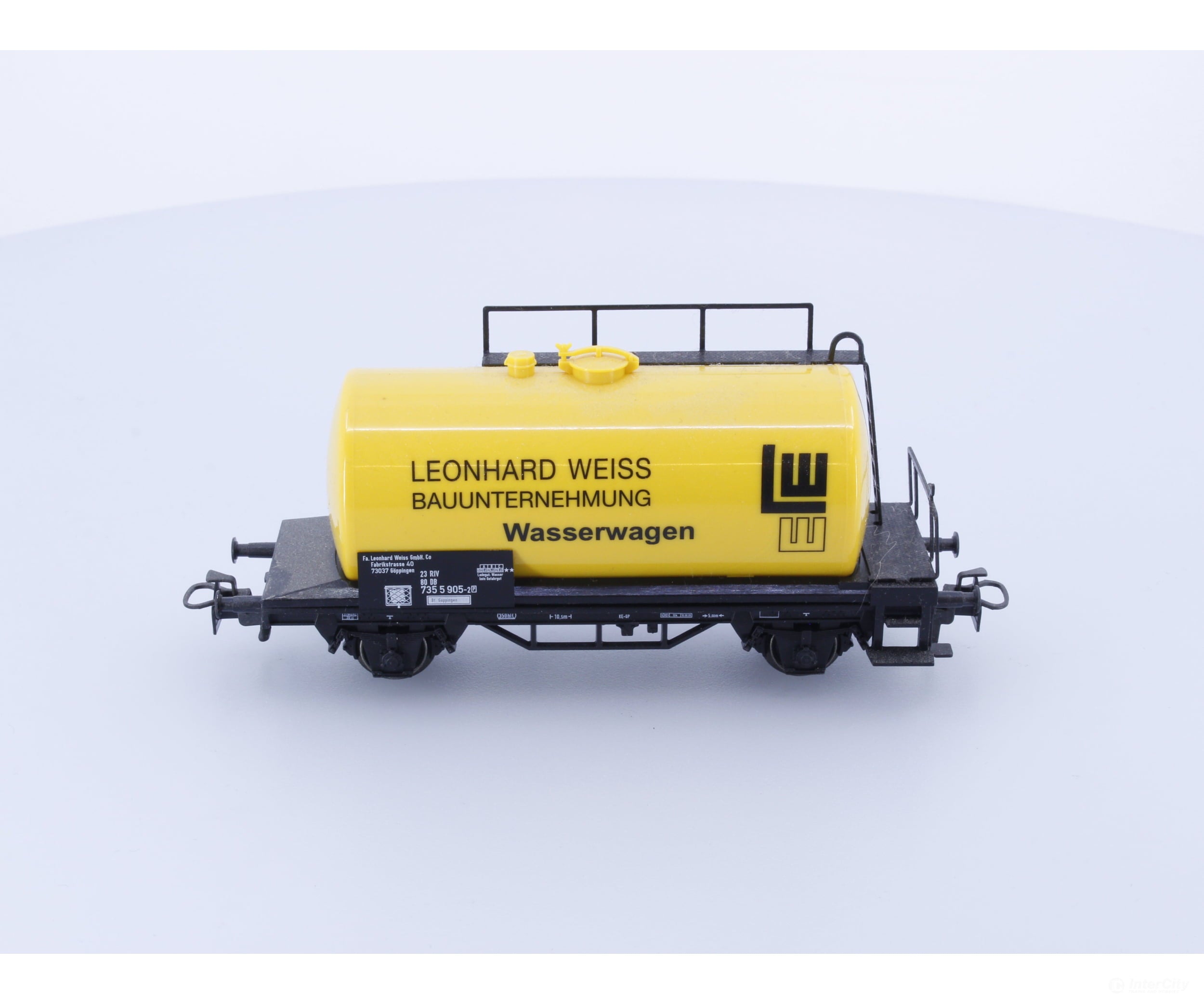 Marklin 00754-24 Ho Leonhard Weiss Bauunterehmung Water Wagon / Tank Car 735 5 905-2P European