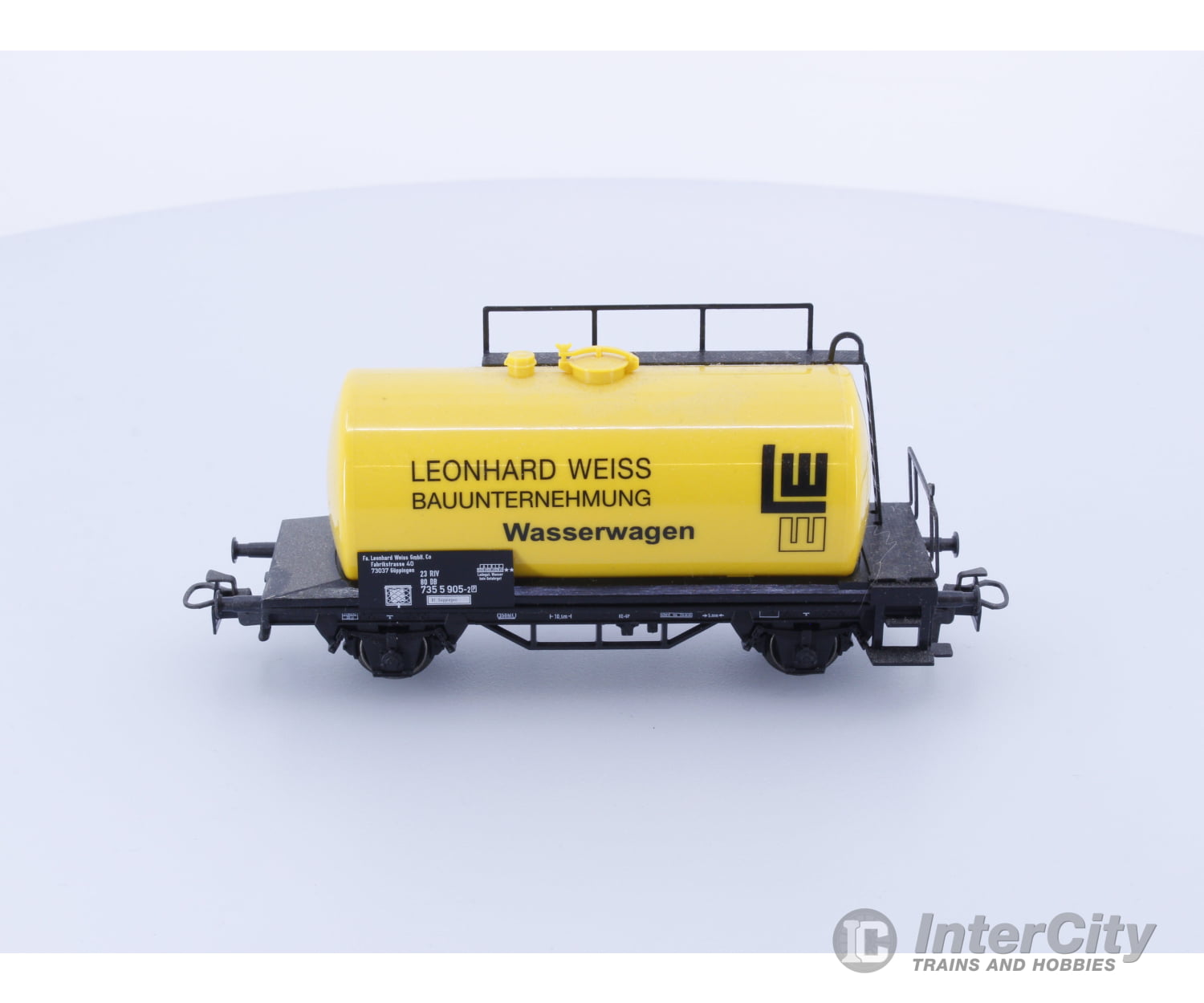 Marklin 00754-24 Ho Leonhard Weiss Bauunterehmung Water Wagon / Tank Car 735 5 905-2P European