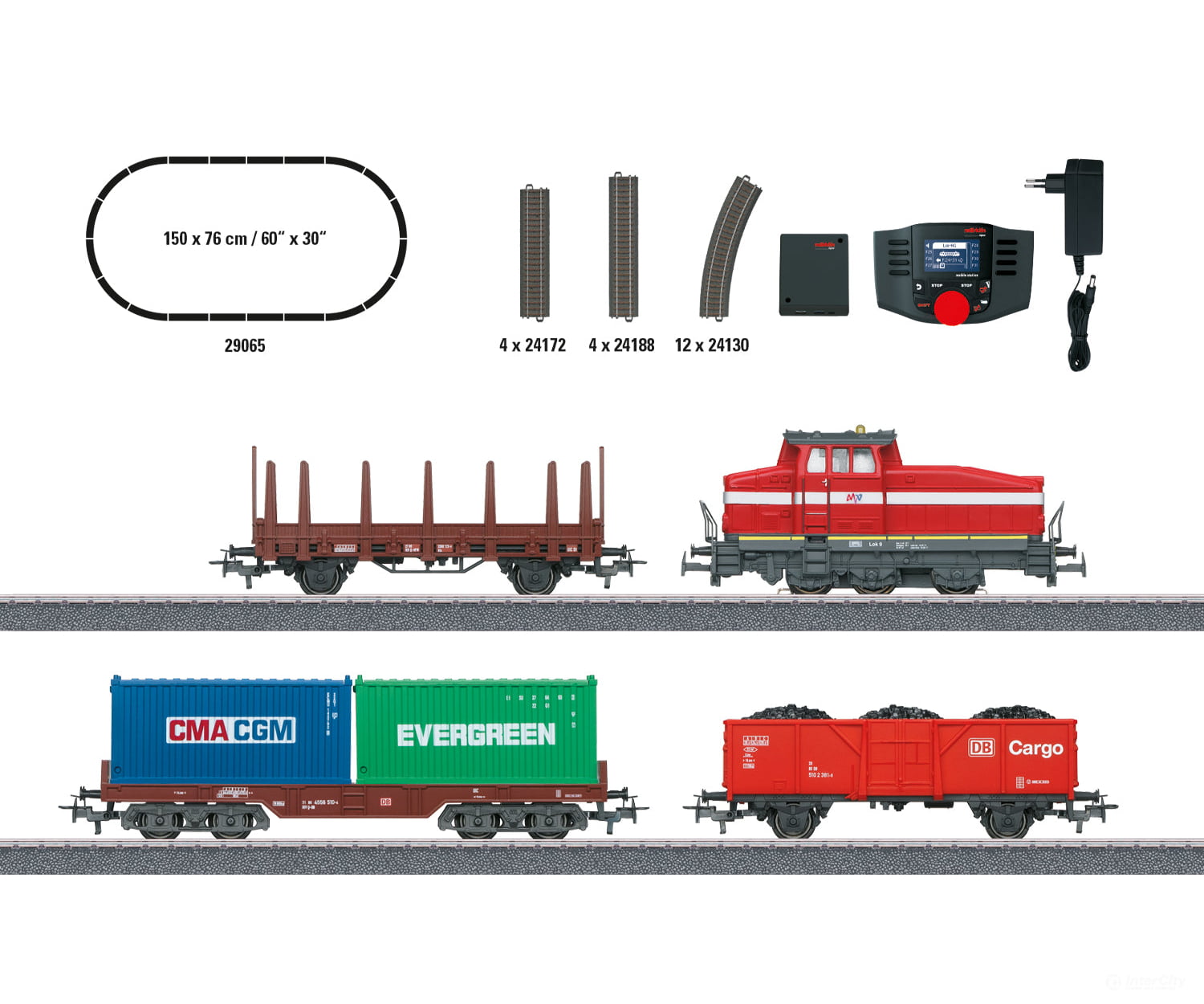 Marklin 29065 Ho Modern Switching Operations With A Dhg 500 Digital Starter Set & Train Sets