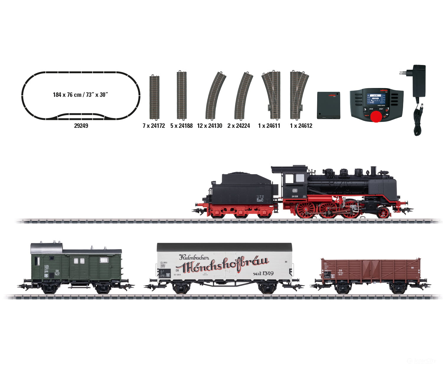 Marklin 29249 Ho Db ’Short Haul Freight Train With A Class 24’’ Digital Starter Set Mfx Sound & Sets