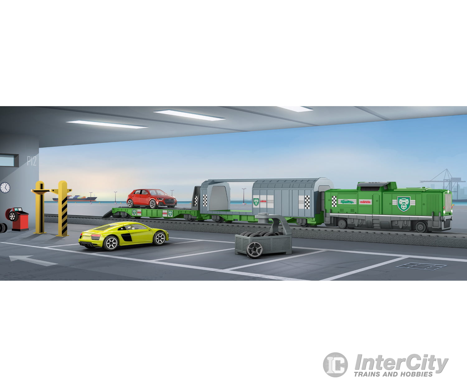 Marklin 29347 My World - Auto Transport Starter Set For Children Ages 3 And Above & Train Sets