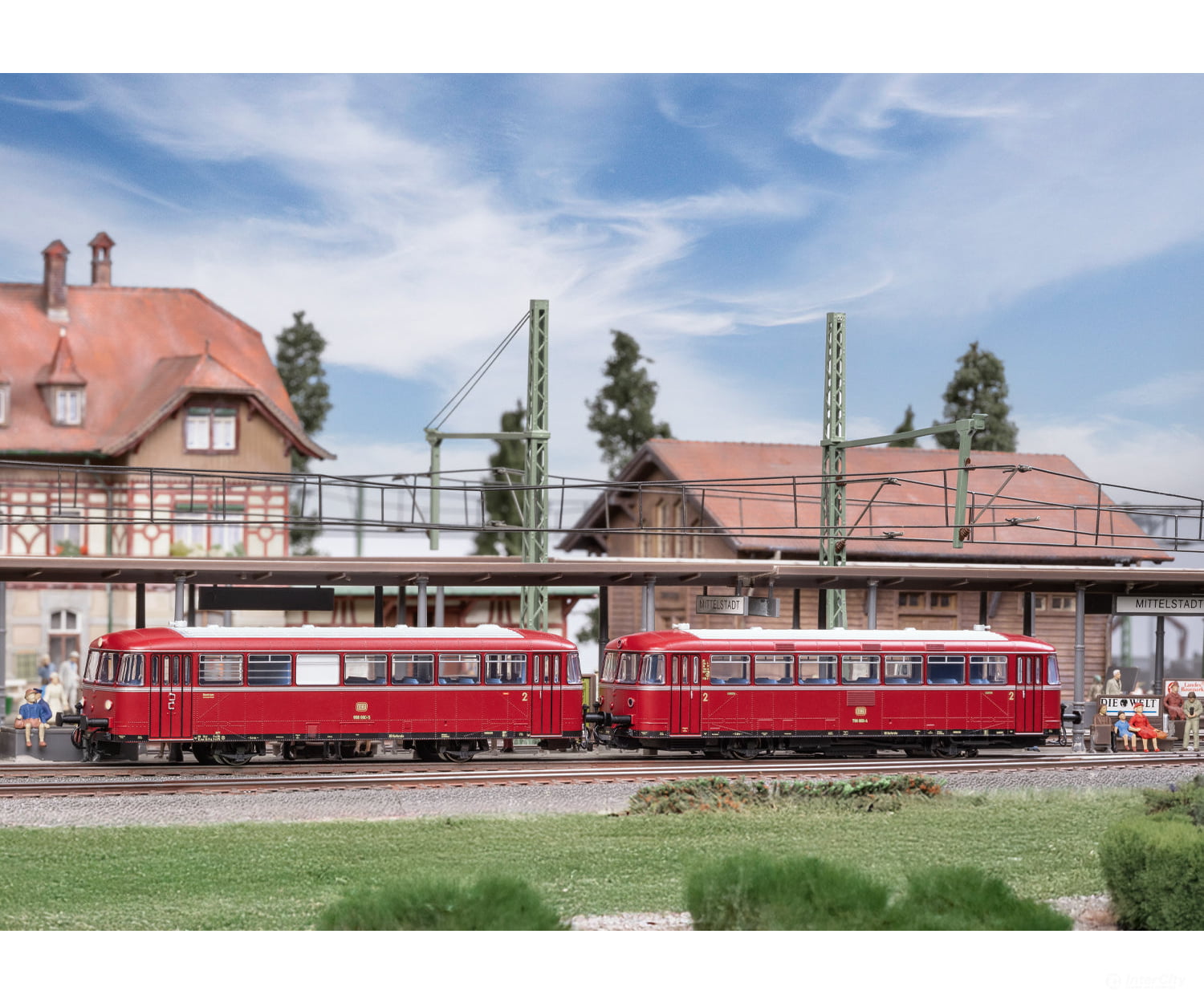 Marklin 38980 HO DB Class 798 Rail Bus with Class 998 Control Car MFX+ Digital Sound European Locomotives