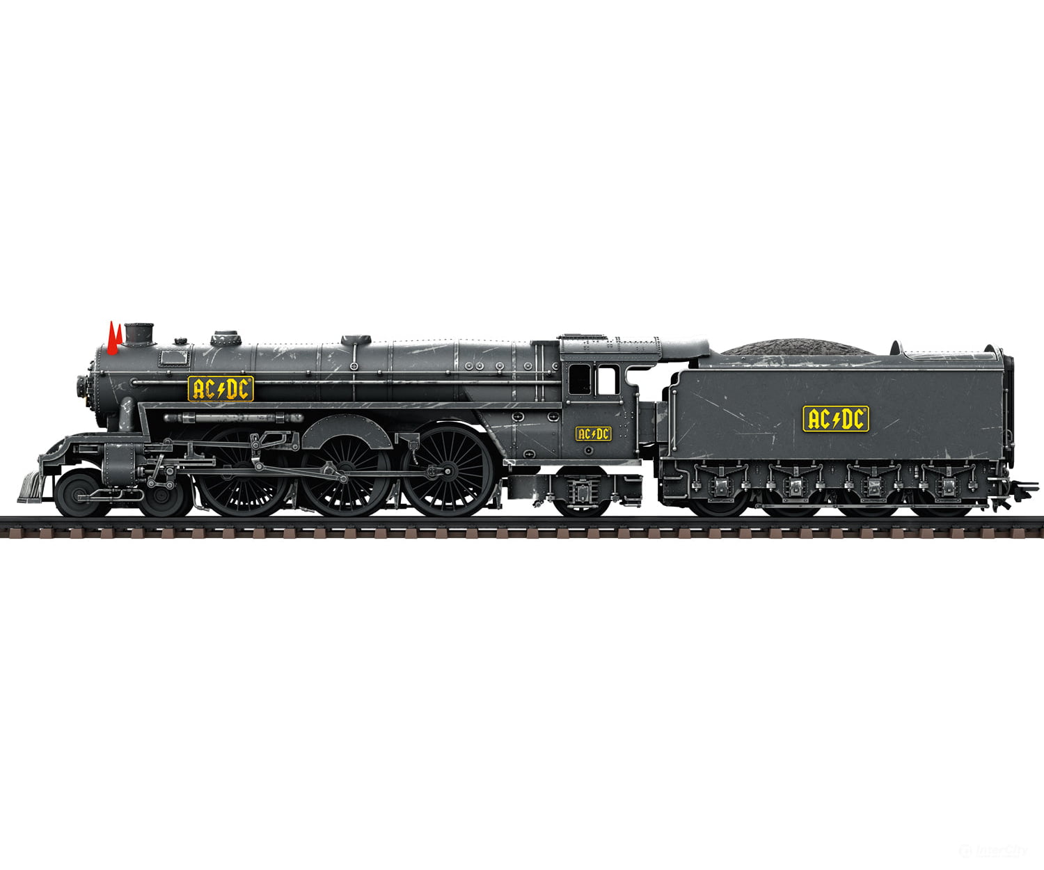 Marklin 39966 HO AC/DC ’Black Ice’ Steam Locomotive with a Tender (Marklin 3-Rail MFX + Digital Sound) European