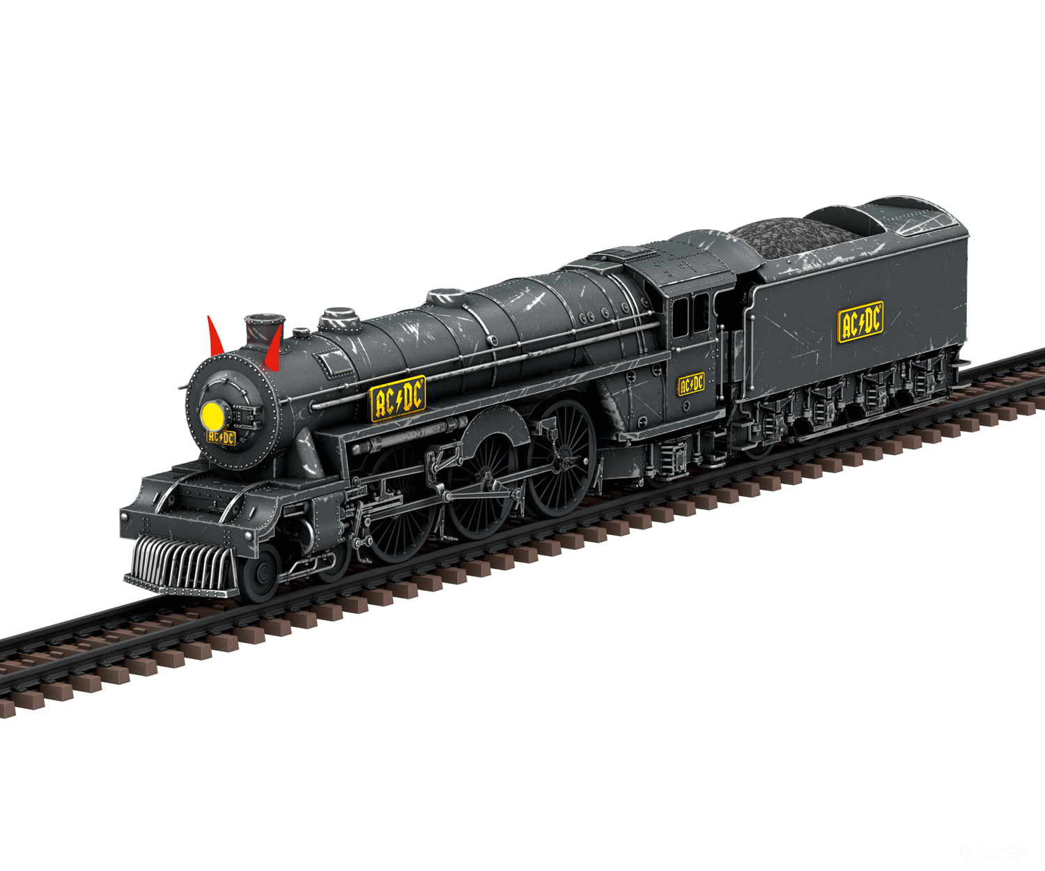Marklin 39966 HO AC/DC ’Black Ice’ Steam Locomotive with a Tender (Marklin 3-Rail MFX + Digital Sound) European