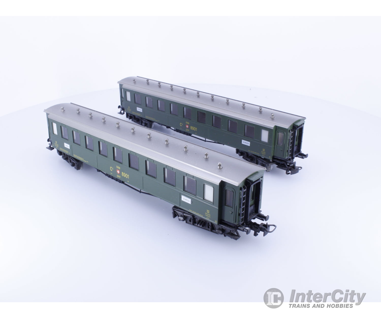 Marklin 4138 HO SBB-CFF-FFS 2 Pair 3rd Class Passenger Cars 8901 European Passenger Cars