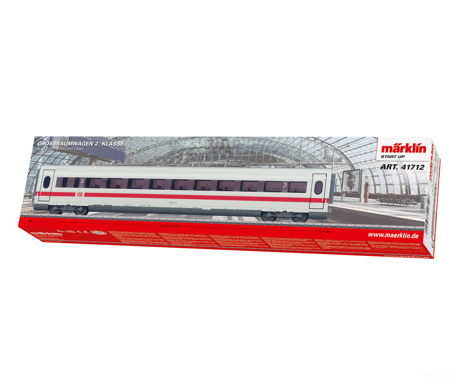 Marklin 41712 HO DB AG Märklin Start up - Open Seating Car 2nd Class for ICE 2 European Passenger Cars