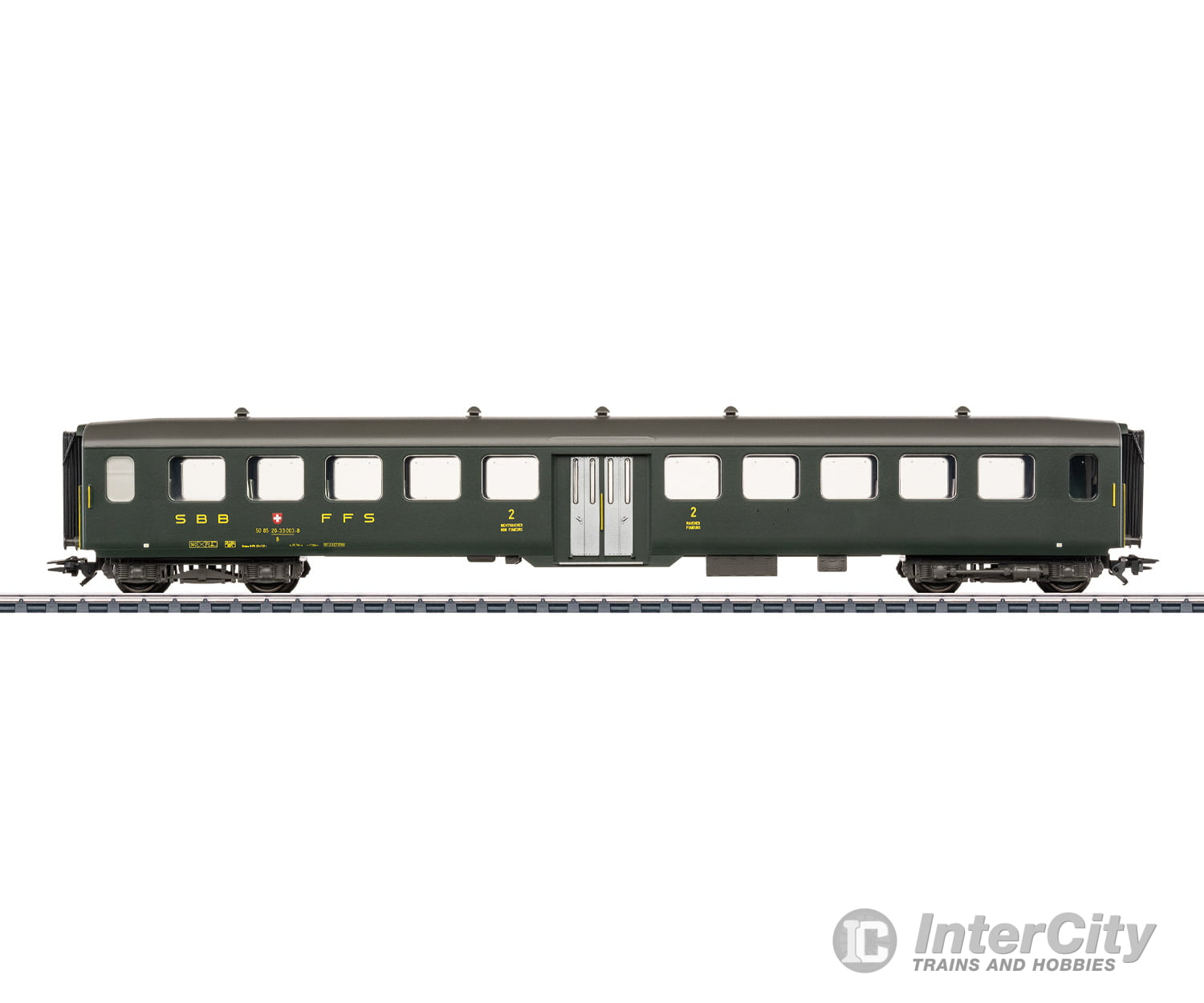 Marklin 43383 HO SBB-CFF-FFS Lightweight Steel Passenger Car 2nd Class European Passenger Cars