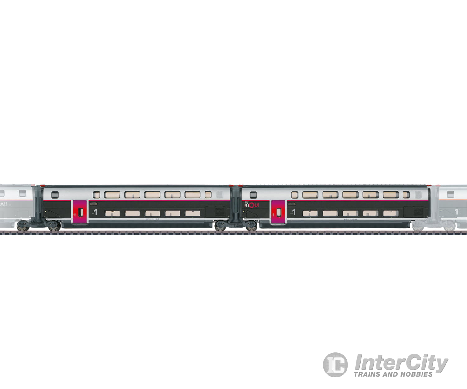 Marklin 43428 HO SNCF Add-On Car Set 1 for the TGV INOUI European Locomotives