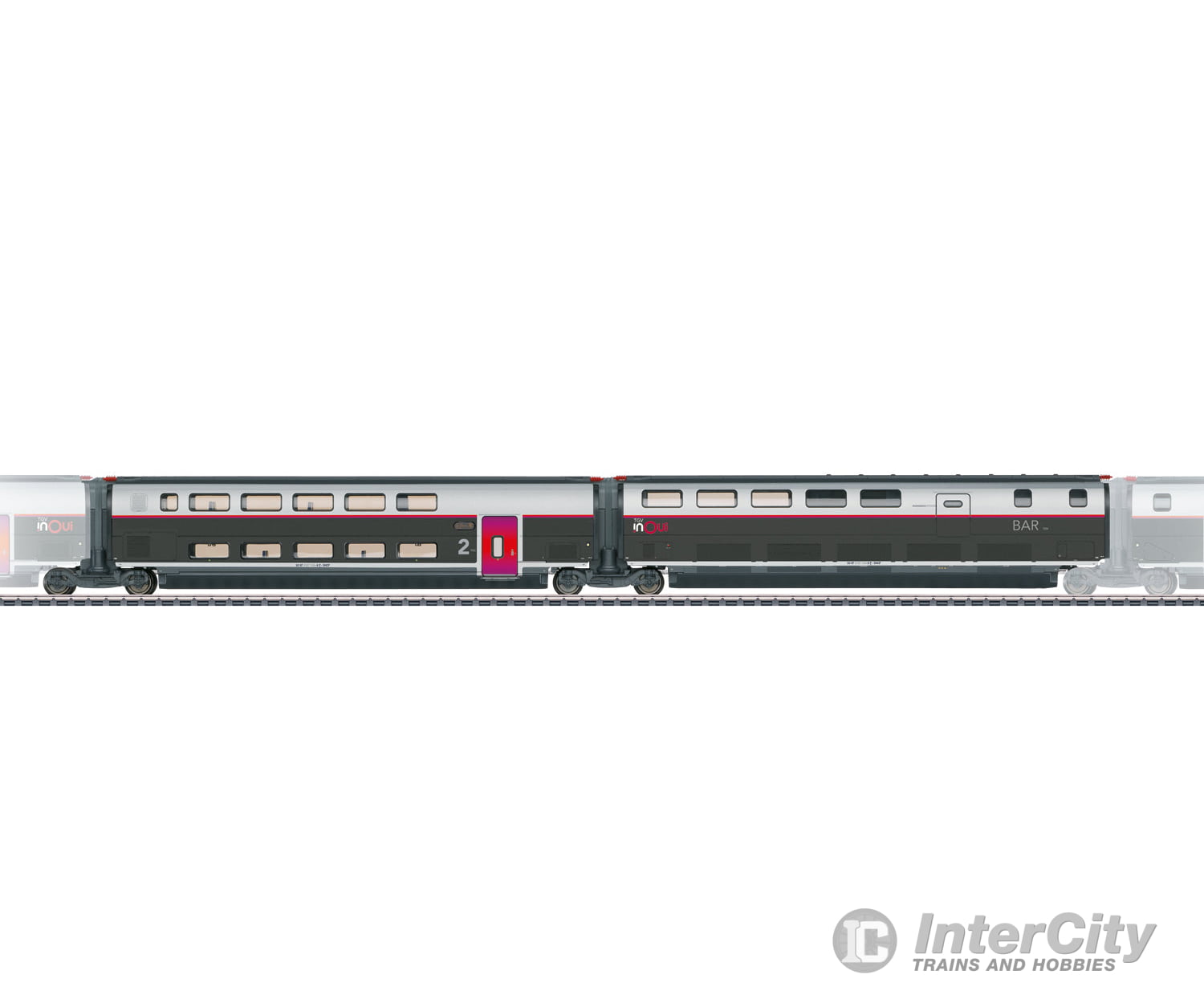 Marklin 43448 HO SNCF Add-On Car Set 3 for the TGV INOUI European Locomotives