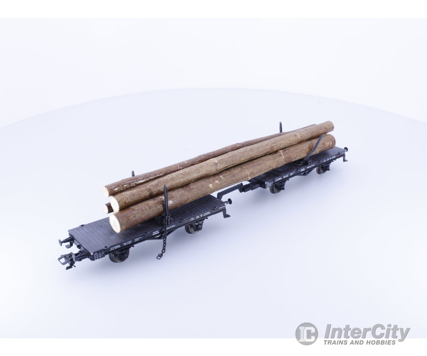 Marklin 46017-02 HO DB Rotary Load Cradle Cars with Logs European Freight Cars