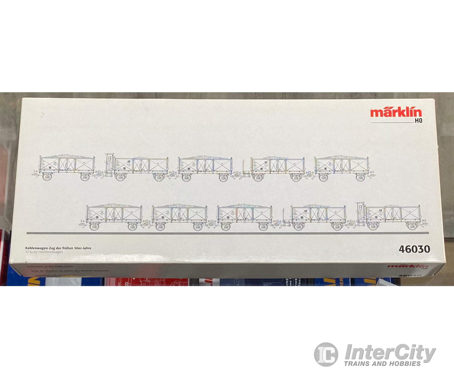 Marklin 46030 HO DB 10 Piece 50th Anniversary Coal Car Set Factory Weathered with Loads (#1) European Freight Cars
