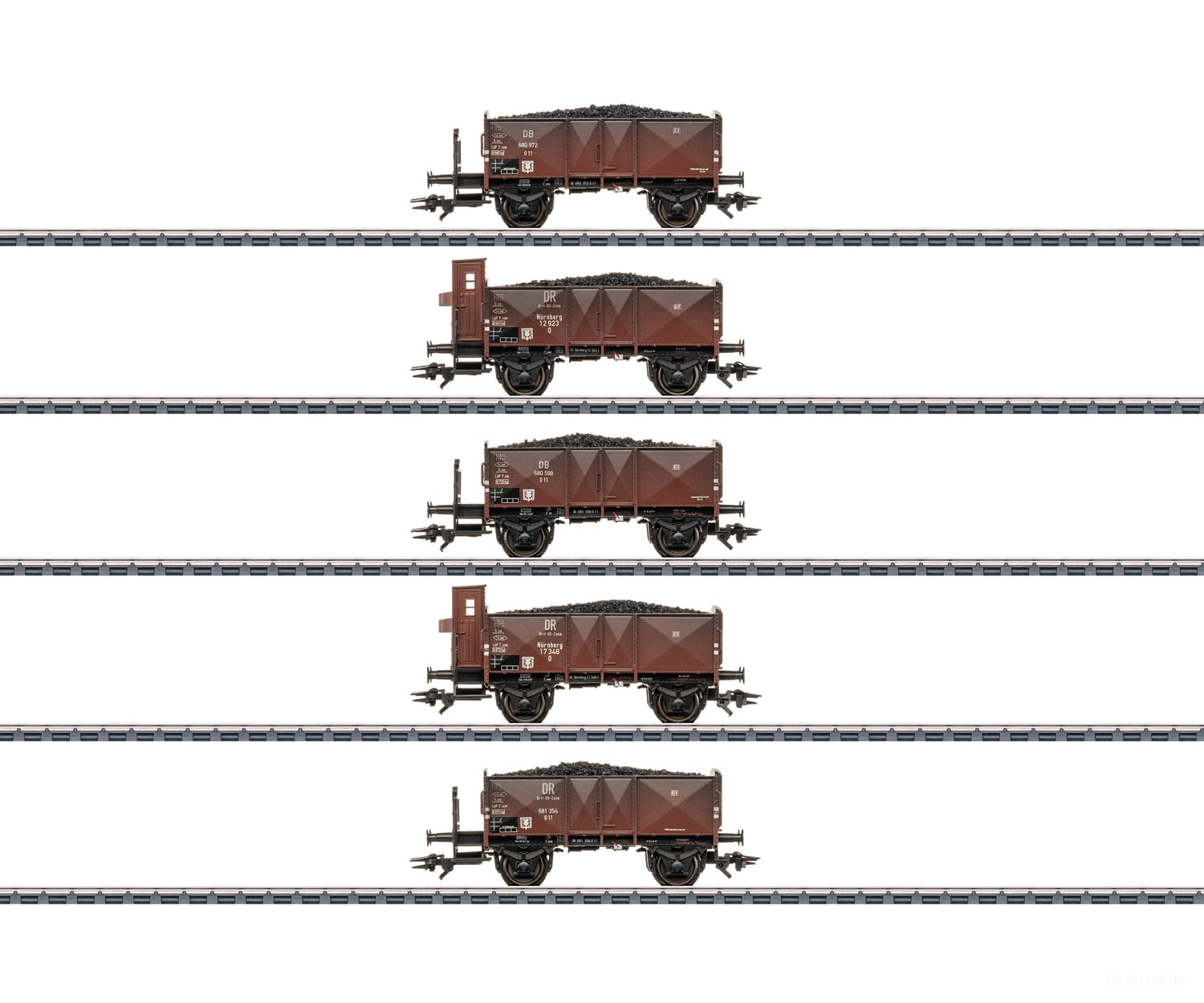 Marklin 46047 HO DB Coal Car Set European Freight Cars