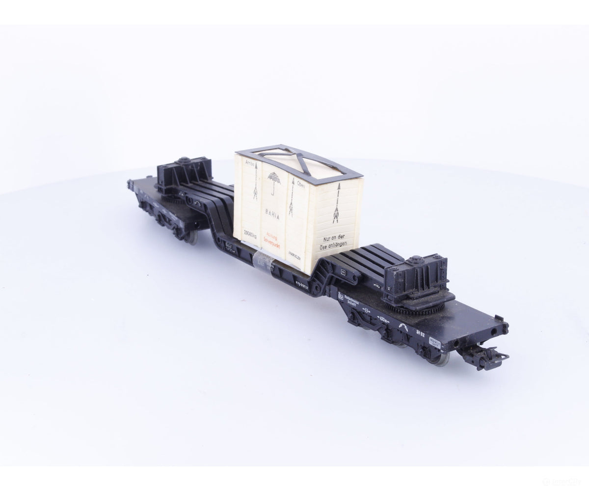 Marklin 4618 HO DB Well Wagon with Case Load - European Freight Cars
