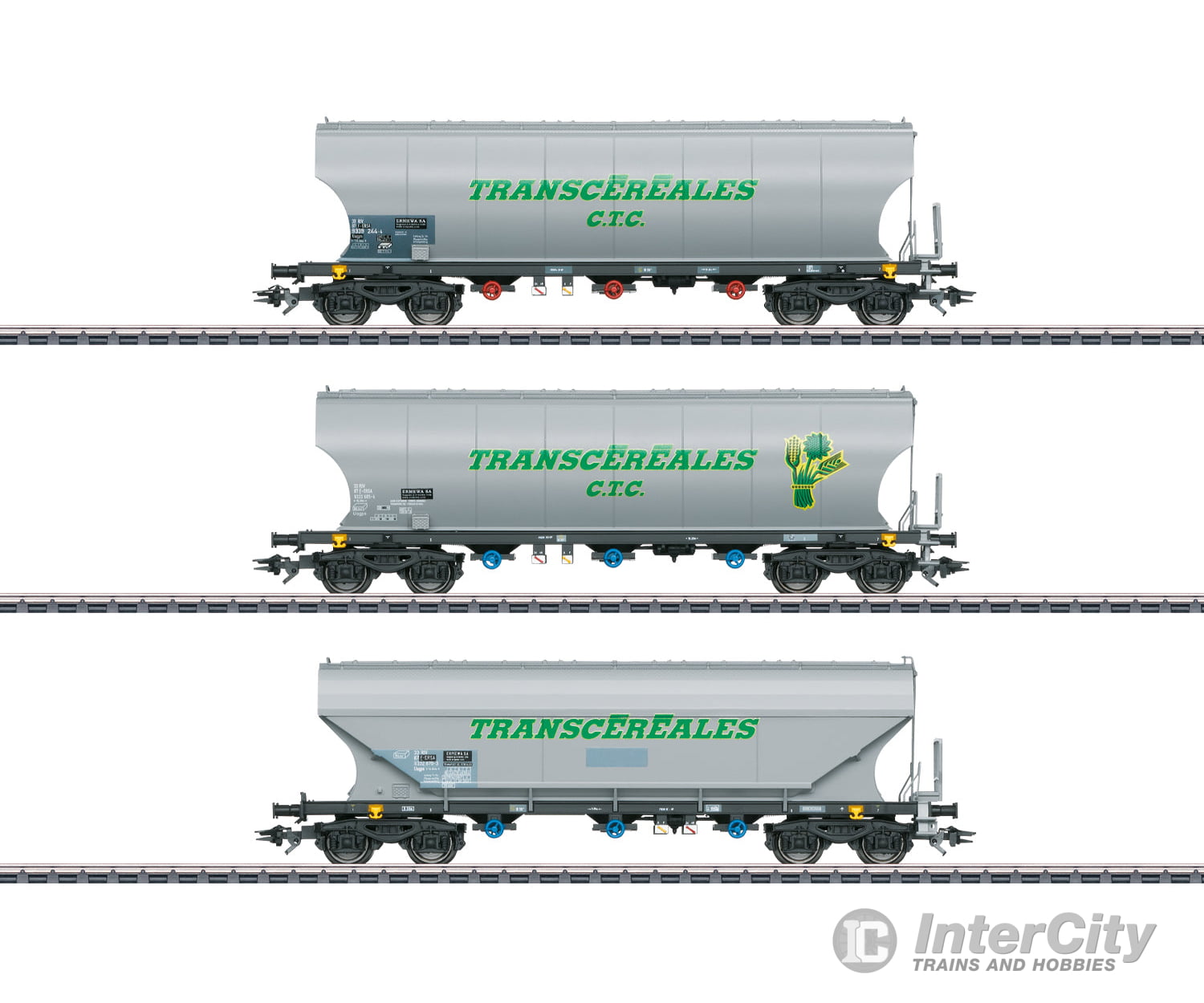 Marklin 46346 Ho Transcereales Grain Silo Car Set European Freight Cars