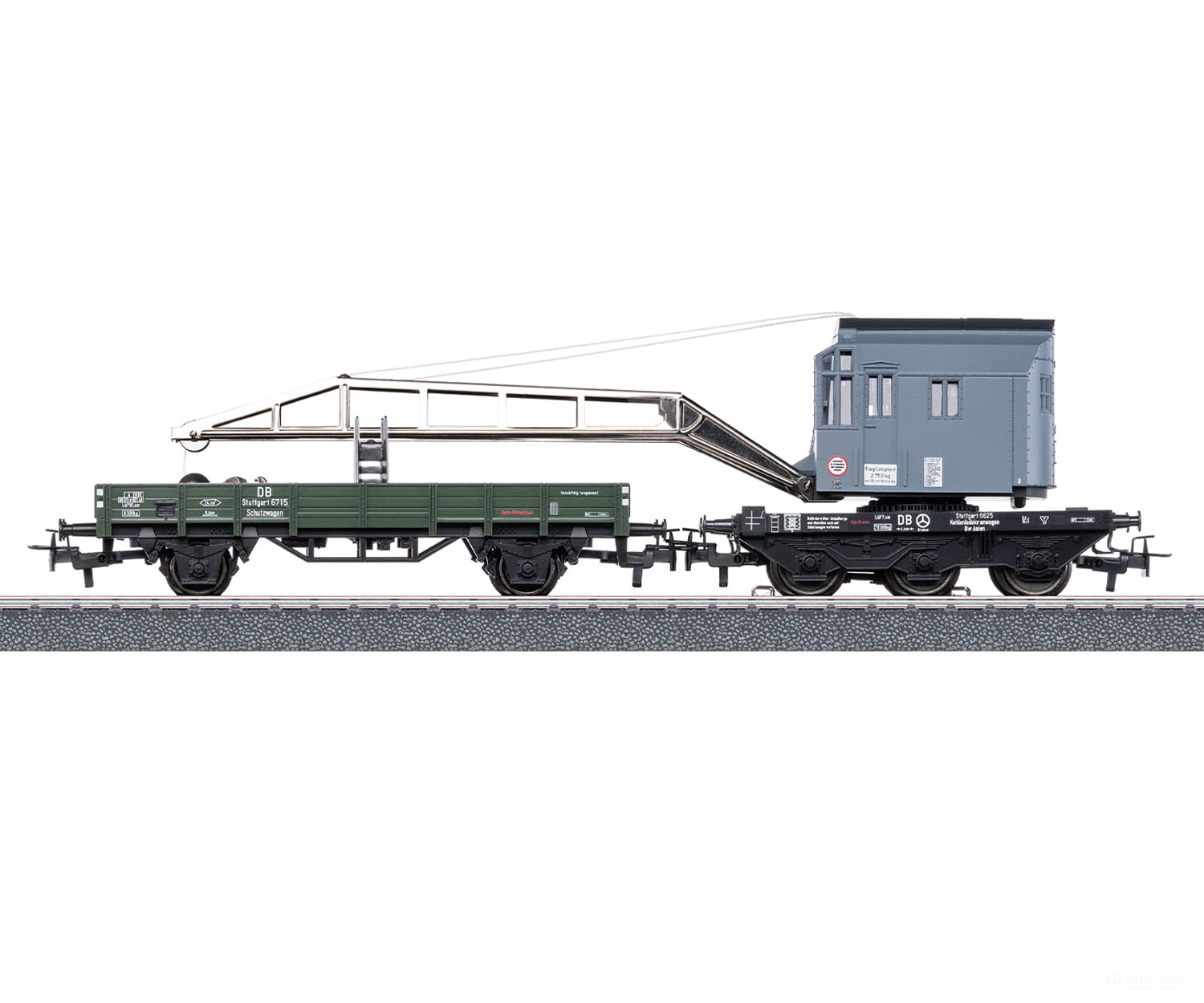 Marklin 46719 Ho Db Crane Car Set With Working Digital Functions Mfx European Freight Cars