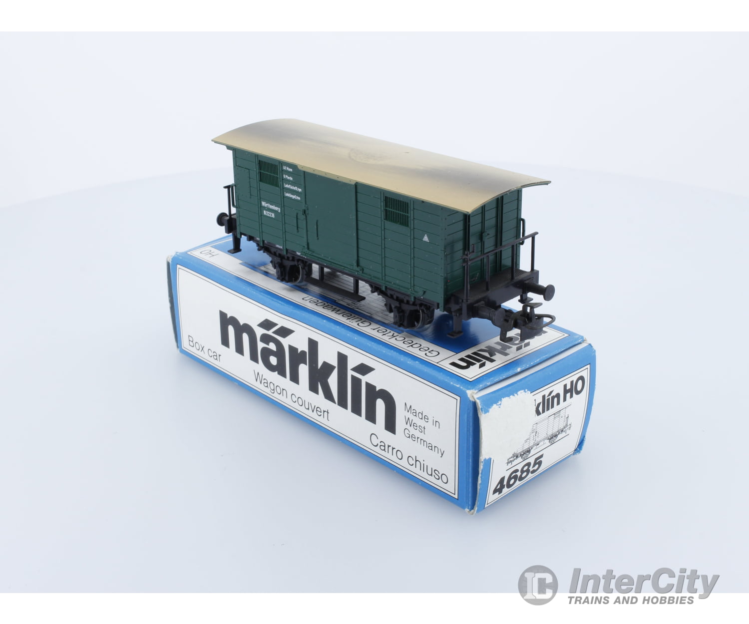 Marklin 4685 Ho Covered Boxcar Wurttemburg Ni 22236 Roof Weathering European Freight Cars