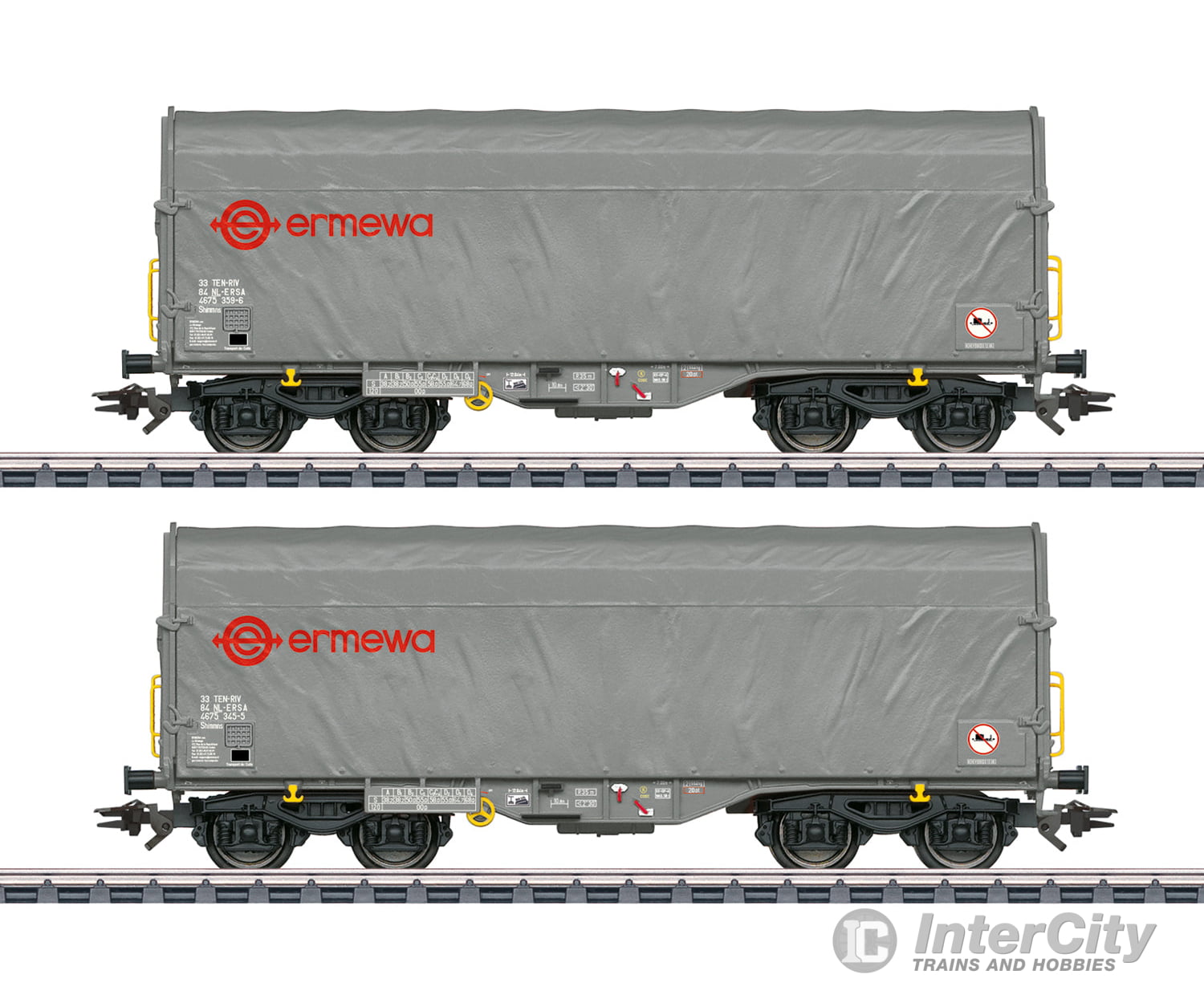 Marklin 47230 HO Sliding Tarp Car Set European Freight Cars