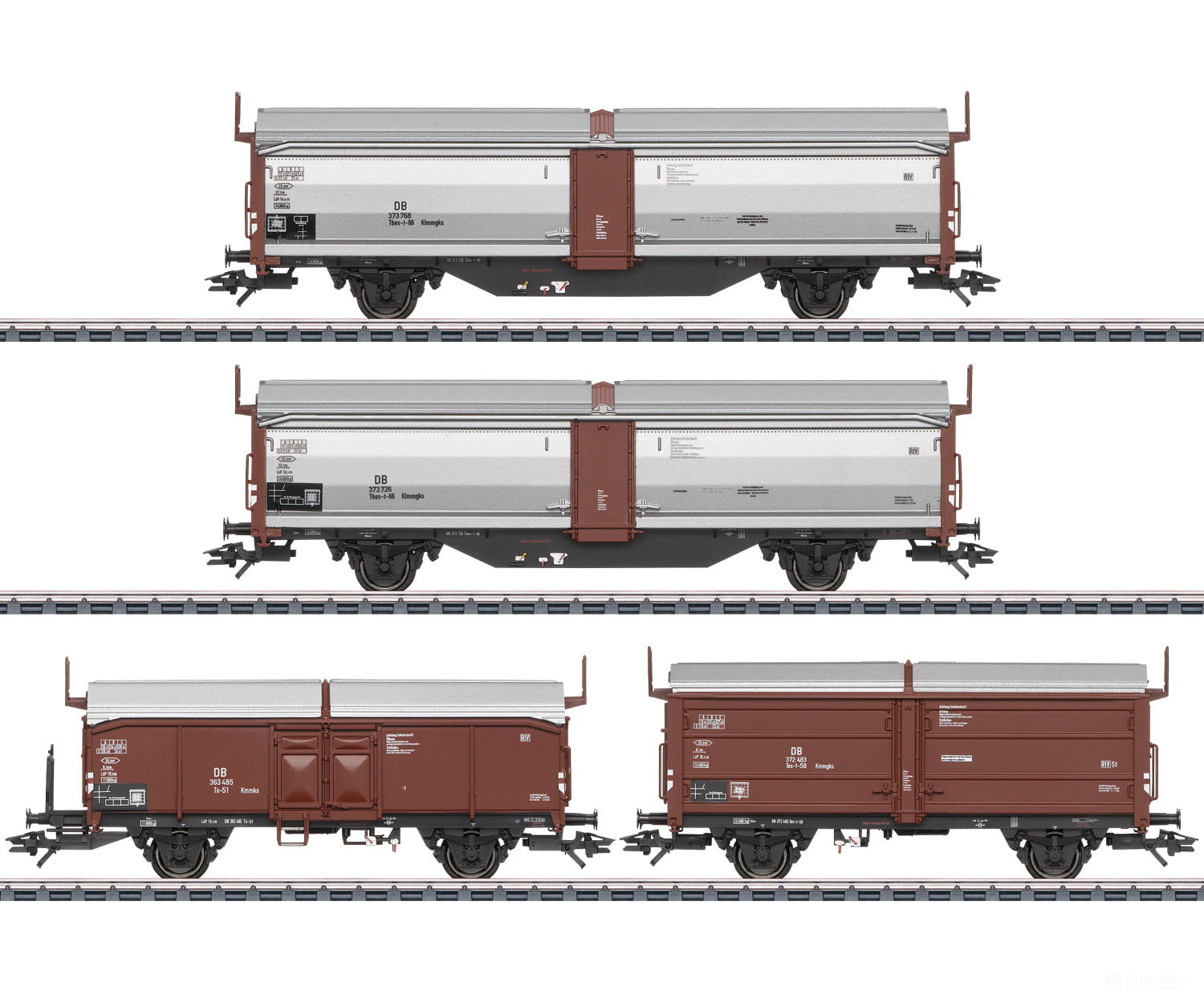 Marklin 47301 DB Type Tbes-t-66 Sliding Roof / Sliding Wall Car Set - Default Title (IC-MARK-47301)