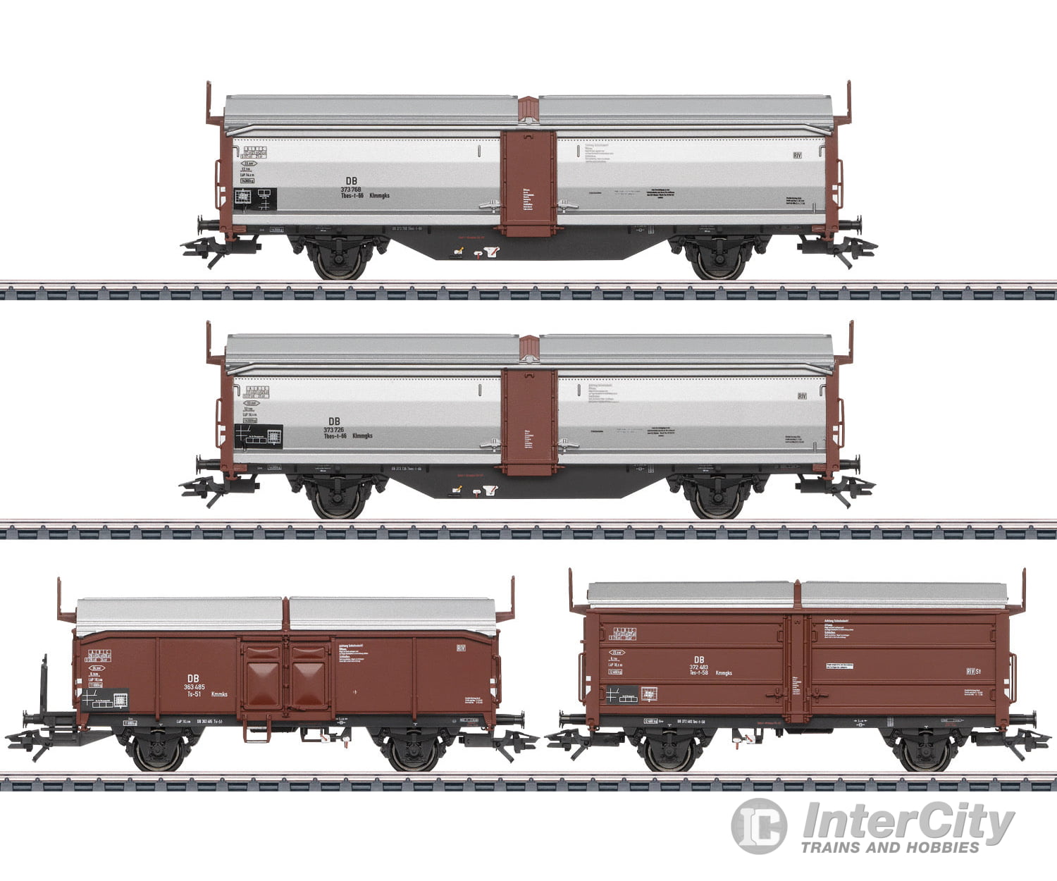 Marklin 47301 DB Type Tbes-t-66 Sliding Roof / Sliding Wall Car Set - Default Title (IC-MARK-47301)