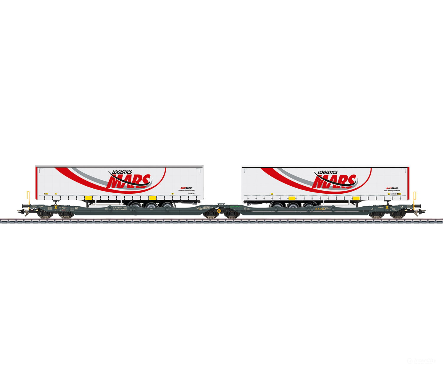 Marklin 47472 Ho Mfd Rail Type Sdggmrss Double Deep Well Flat Car European Freight Cars