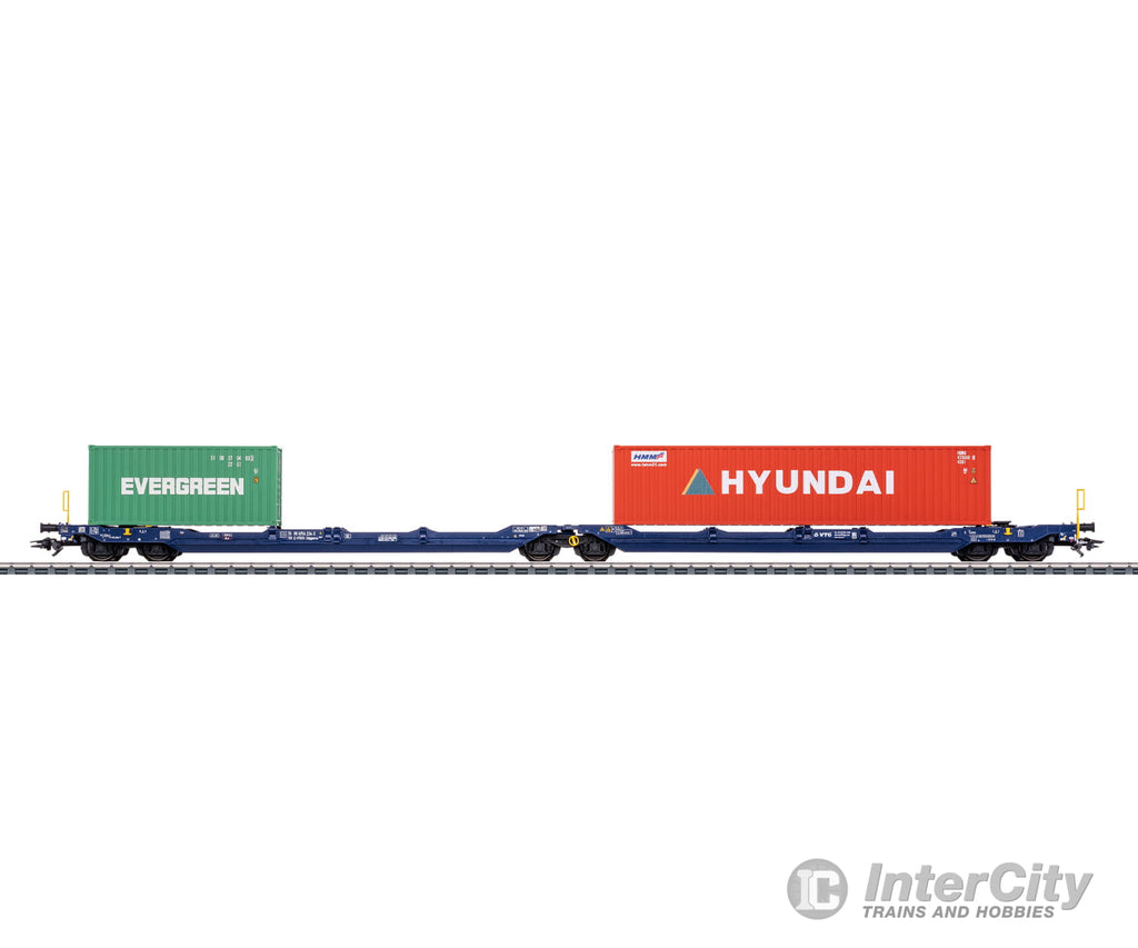 Marklin 47474 HO Type Sdggmrss Double Pocket Car European Freight Cars