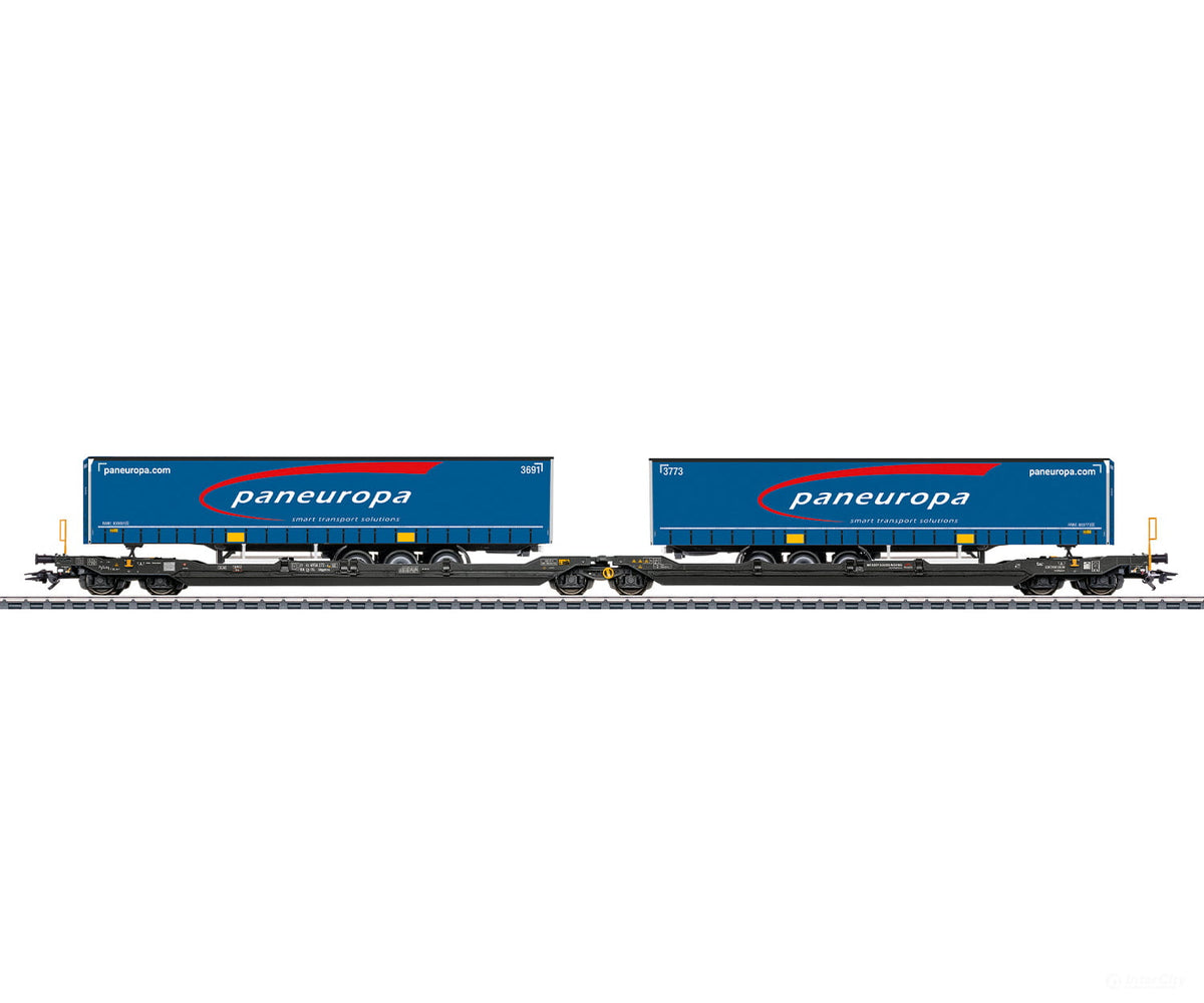 Marklin 47476 HO Type Sdggmrss Double Pocket Car - European Freight Cars