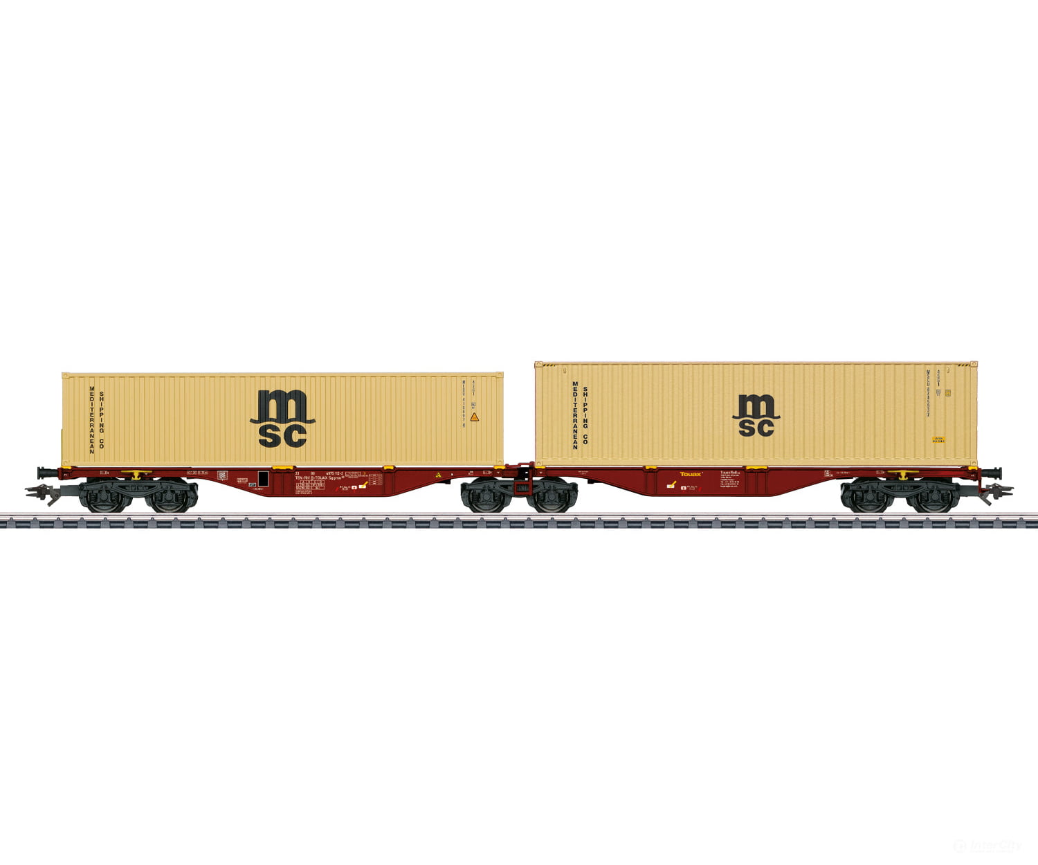 Marklin 47816 HO Type Sggrss 80 Double Container Transport Car European Freight Cars