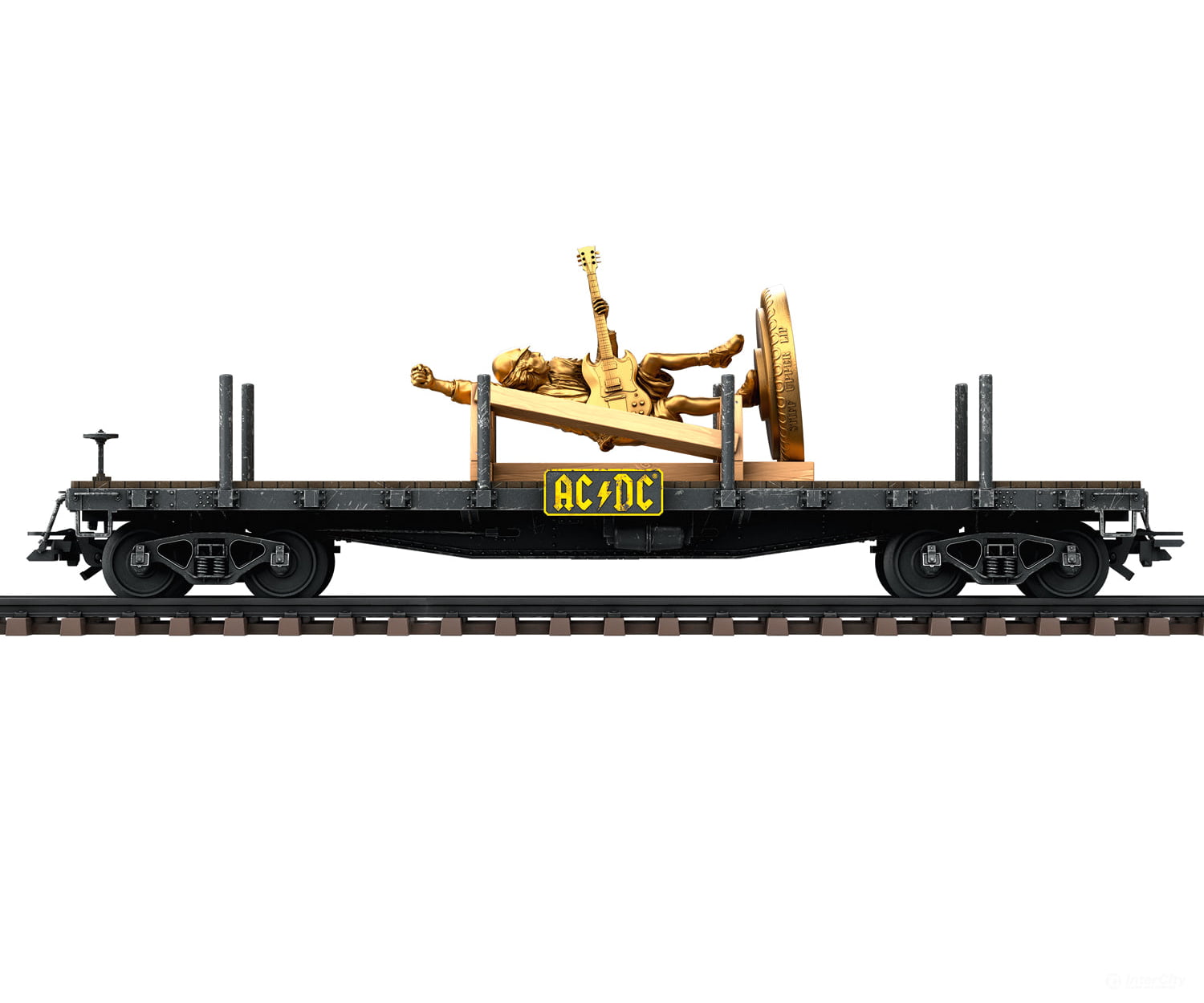 Marklin 48837 HO AC/DC ’Stiff Upper Lip’ Flat Car European Freight Cars