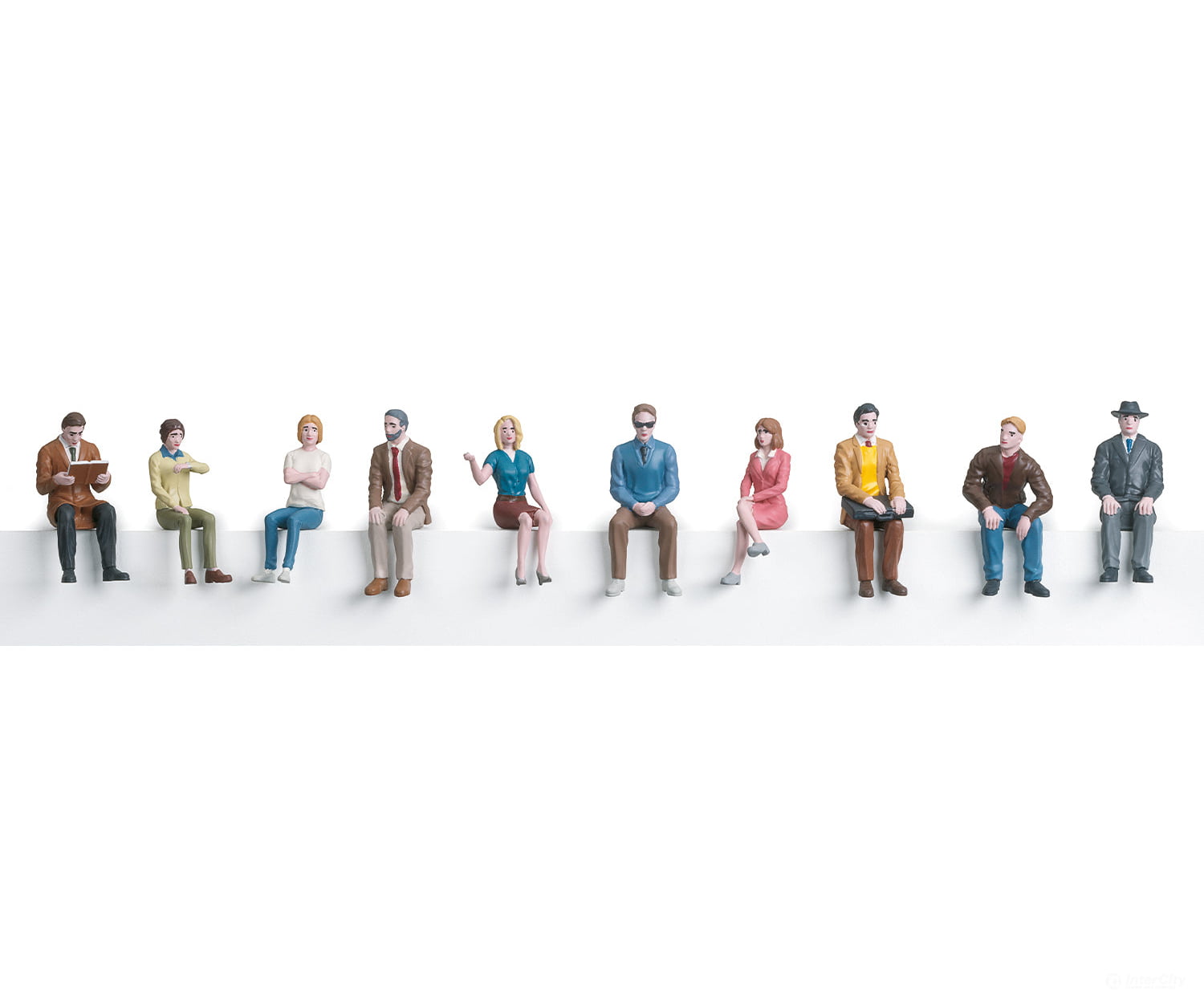 Marklin 56409 1 ’Sitting Passengers’ Group Of Brass Figures