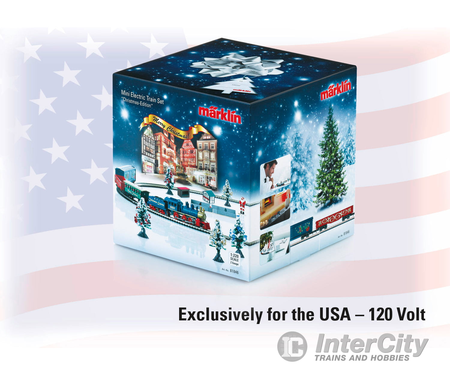 Marklin 81846 Christmas Starter Set. Exclusively for the USA 120 Volts. Steam Freight Train with an Oval of Track - Default Title (IC-MARK-81846)