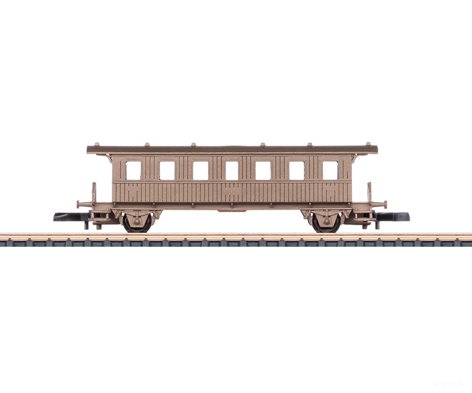 Marklin 87003 Z 2-Axle Open Platform Car In Real Bronze European Passenger Cars