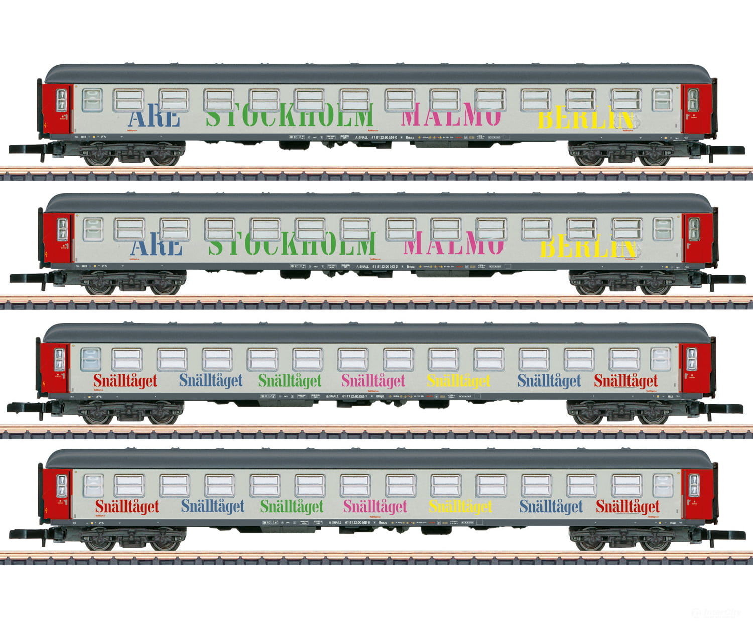Marklin 87283 Z ’Snälltåget’ Car Set European Locomotives