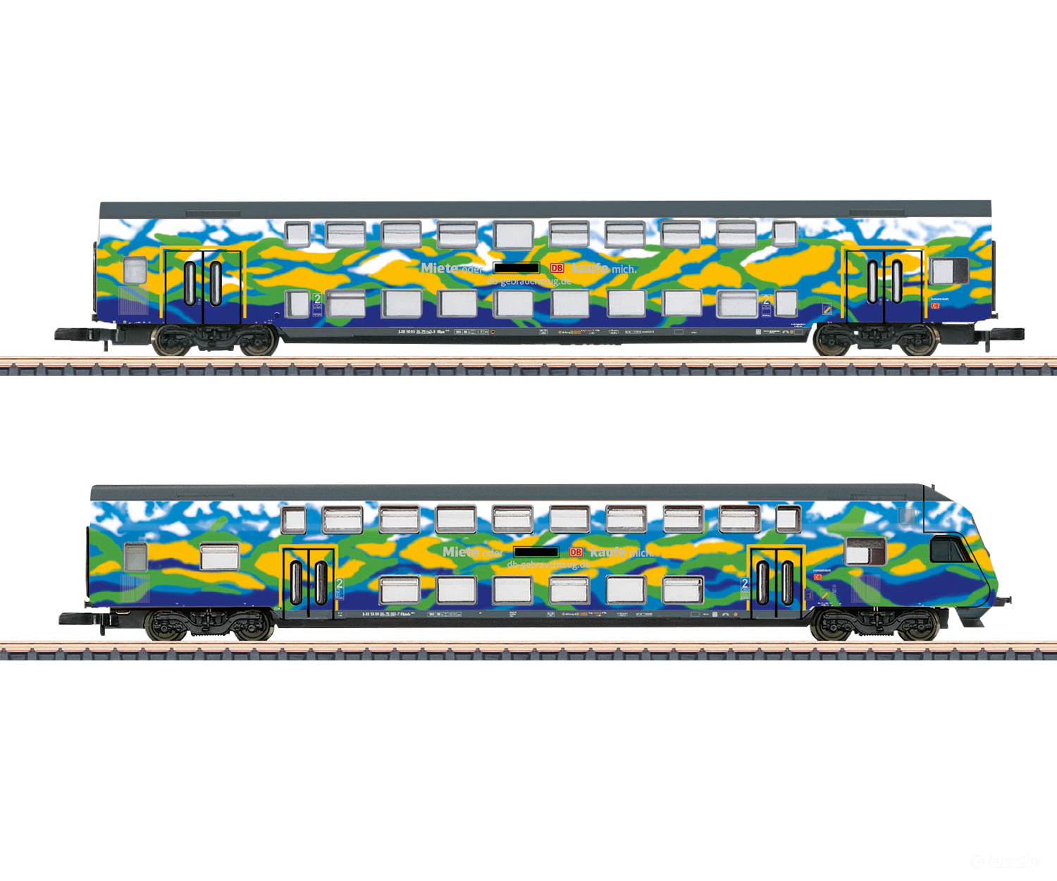 Marklin 87307 Z ’Touristik’ 2 Bi-Level Car Set European Passenger Cars
