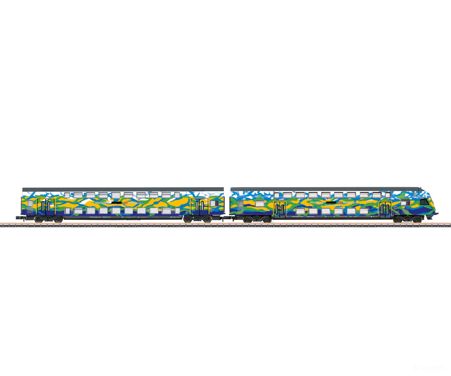 Marklin 87307 Z ’Touristik’ 2 Bi-Level Car Set European Passenger Cars