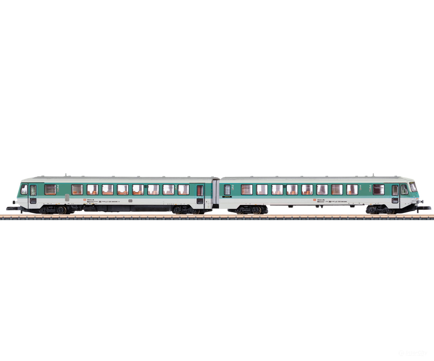 Marklin 88701 Z DB Class 628.2 Diesel-Powered Rail Car with a Class 928.2 Cab Control Car - European Locomotives