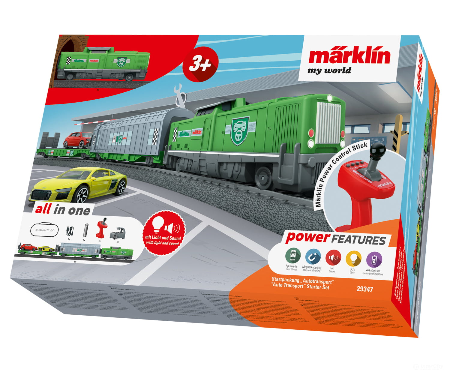 Marklin 29347 My World - Auto Transport Starter Set For Children Ages 3 And Above & Train Sets