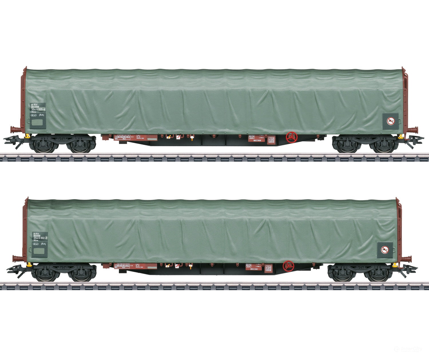 Marklin 47114 17 DSB Sliding Tarp Car Set - Default Title (IC-MARK-47114)