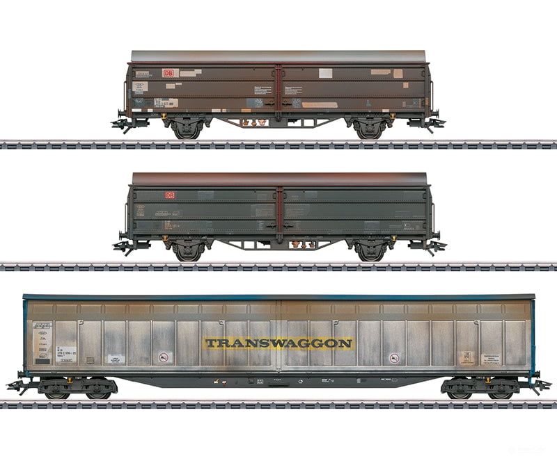 Marklin Ho 47349 Db Ag Sliding Wall Wagon Set (Mhi Exclusive Item) European Freight Cars