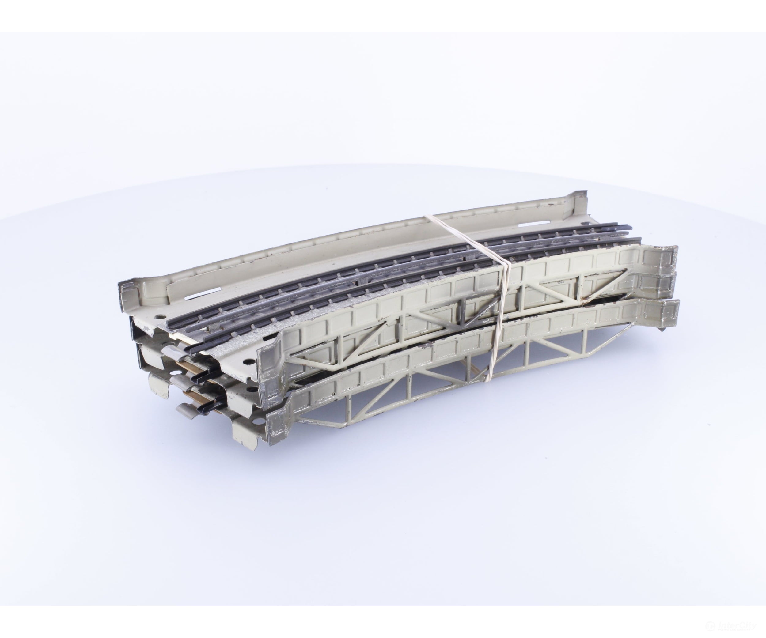 Marklin MBC HO 3 Pieces of Curved Metal Bridges with Solid Center Track (#3) - Tunnels & Bridges