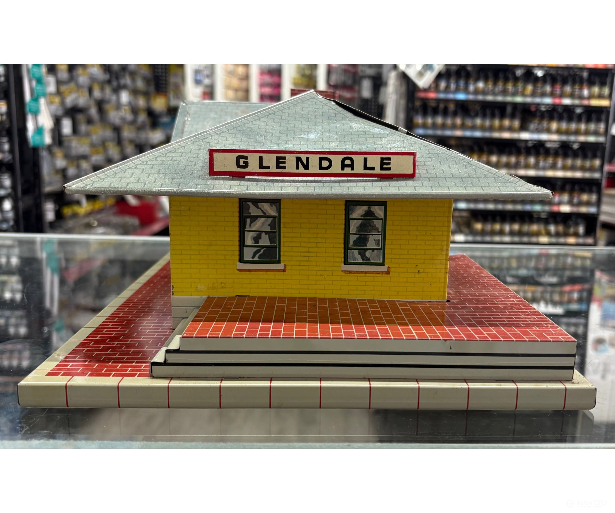 Marx GLENSTA O Vintage Tin Plate Glendale Train Station - Structures