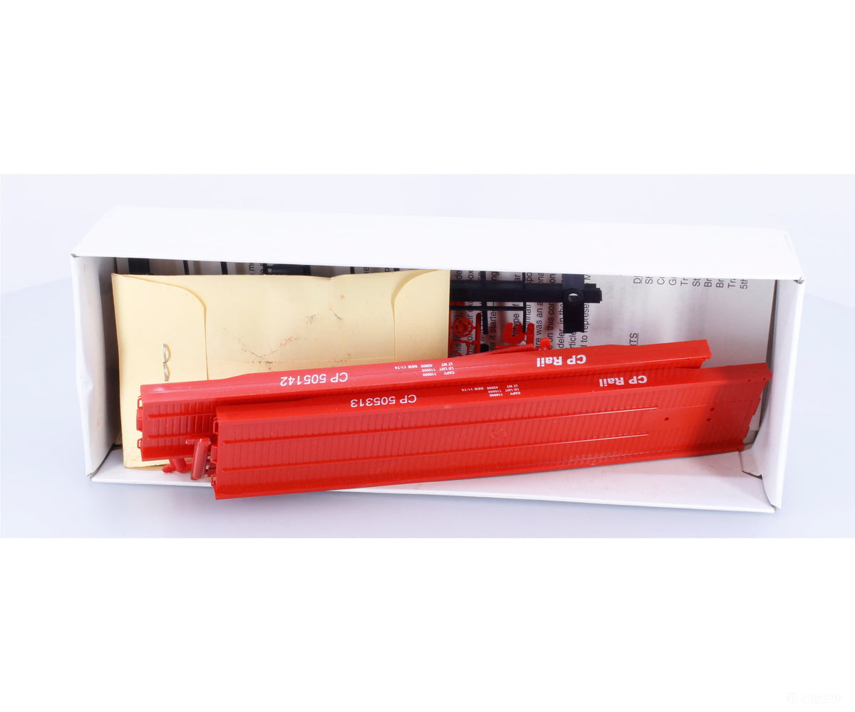 Mckean 1004 HO 50’ TOFC Flat Car Kit (2 Pack) Canadian Pacific (CP) 505313/505124 - Freight Cars