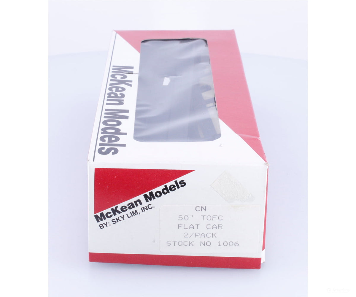 Mckean 1006 HO 50’ TOFC Flat Car Kit (2 Pack) #1 Canadian National (CN) 686130/686114 - Freight Cars