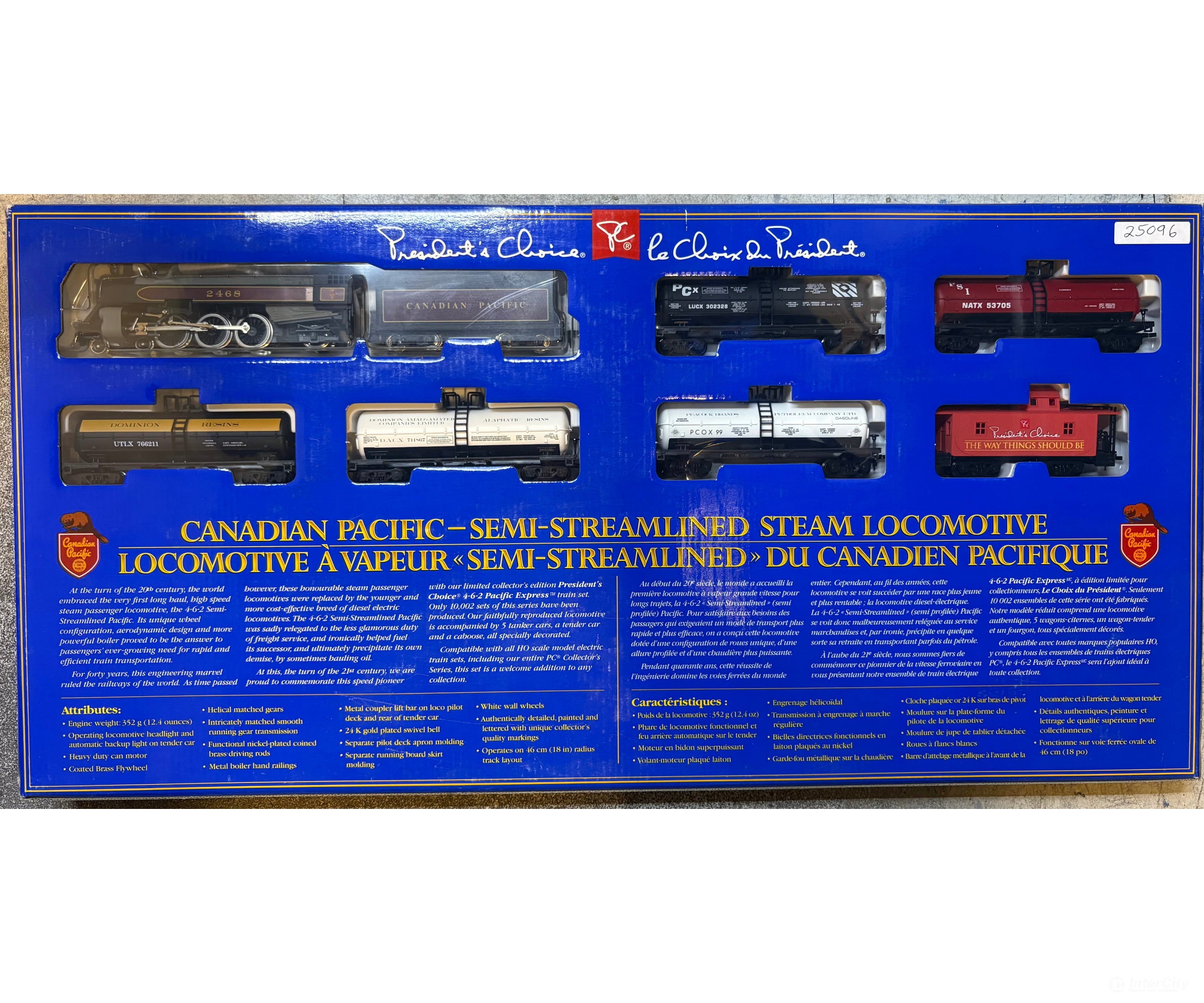 Mehano 462 HO President Choice 4-6-2 Pacific Express Starter Set Canadian Pacific (CP) 2468 Analog DC - Starter & Train